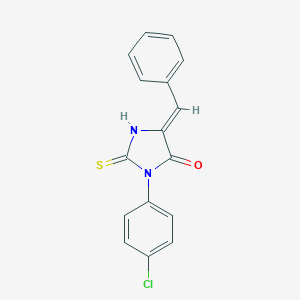 molecular formula C16H11ClN2OS B303437 5-Benzylidene-3-(4-chlorophenyl)-2-thioxo-4-imidazolidinone 