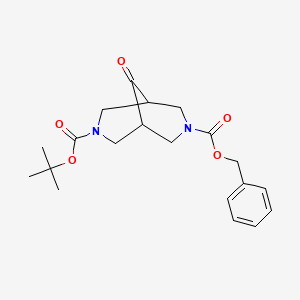 3-benzyl 7-tert-butyl 9-Oxo-3,7-diaza-bicyclo[3.3.1]nonane-3,7-dicarboxylate