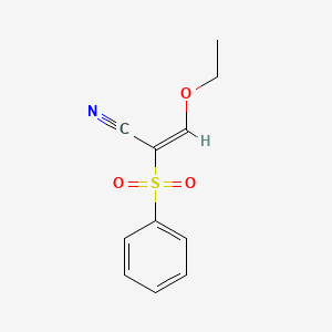 molecular formula C11H11NO3S B3034391 3-Ethoxy-2-(phenylsulfonyl)acrylonitrile CAS No. 1681057-36-2