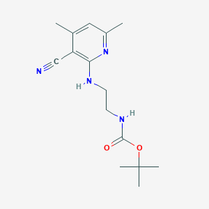 molecular formula C15H22N4O2 B3034401 [2-(3-Cyano-4,6-dimethyl-pyridin-2-ylamino)-ethyl]-carbamic acid tert-butyl ester CAS No. 1698121-52-6