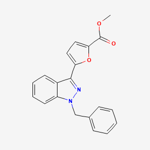 molecular formula C20H16N2O3 B3034407 1-Benzyl-3-(5-methoxycarbonyl-2-furyl)indazole CAS No. 170632-13-0