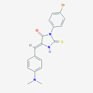 molecular formula C18H16BrN3OS B303441 3-(4-Bromophenyl)-5-[4-(dimethylamino)benzylidene]-2-thioxo-4-imidazolidinone 