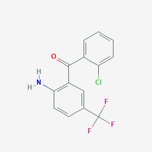 (2-Amino-5-(trifluoromethyl)phenyl)(2-chlorophenyl)methanone