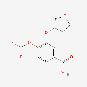 4-(Difluoromethoxy)-3-((tetrahydrofuran-3-yl)oxy)benzoic acid
