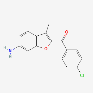 molecular formula C16H12ClNO2 B3034430 (6-Amino-3-methyl-1-benzofuran-2-yl)(4-chlorophenyl)methanone CAS No. 174344-22-0