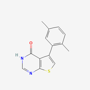 molecular formula C14H12N2OS B3034437 5-(2,5-二甲基苯基)-3H-噻吩并[2,3-d]嘧啶-4-酮 CAS No. 17537-75-6