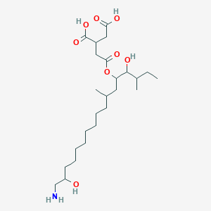 molecular formula C25H47NO8 B3034441 2-[2-(17-Amino-4,16-dihydroxy-3,7-dimethylheptadecan-5-yl)oxy-2-oxoethyl]butanedioic acid CAS No. 176590-33-3