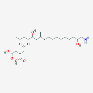 2-[2-(17-Amino-5,16-dihydroxy-3,7-dimethylheptadecan-4-yl)oxy-2-oxoethyl]butanedioic acid