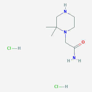 molecular formula C8H19Cl2N3O B3034447 2-(2,2-二甲基哌嗪-1-基)-乙酰胺二盐酸盐 CAS No. 1774892-13-5