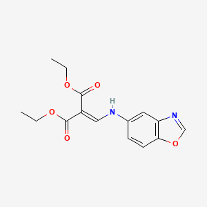molecular formula C15H16N2O5 B3034448 Diethyl 2-((1,3-benzoxazol-5-ylamino)methylene)malonate CAS No. 177492-53-4