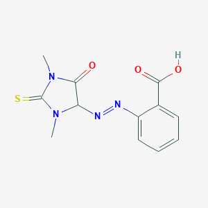 molecular formula C12H12N4O3S B303445 2-[(1,3-Dimethyl-5-oxo-2-thioxo-4-imidazolidinyl)diazenyl]benzoic acid 