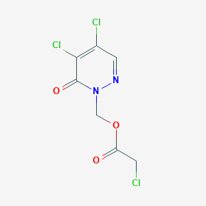 molecular formula C7H5Cl3N2O3 B3034455 [4,5-二氯-6-氧代-1(6H)-嘧啶并二嗪基]甲基 2-氯乙酸酯 CAS No. 178211-02-4