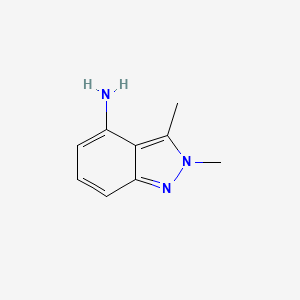 molecular formula C9H11N3 B3034457 2,3-二甲基-2H-吲唑-4-胺 CAS No. 1782433-66-2