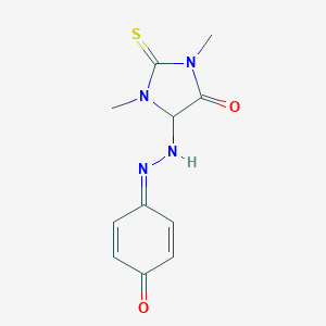molecular formula C11H12N4O2S B303446 1,3-dimethyl-5-[2-(4-oxocyclohexa-2,5-dien-1-ylidene)hydrazinyl]-2-sulfanylideneimidazolidin-4-one 