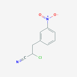 2-Chloro-3-(3-nitrophenyl)propanenitrile
