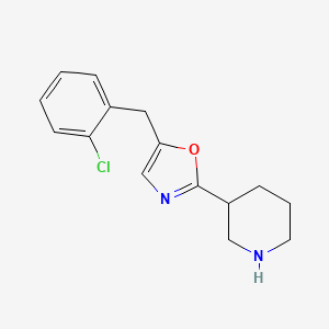 molecular formula C15H17ClN2O B3034465 5-(2-Chlorobenzyl)-2-(piperidin-3-yl)oxazole CAS No. 1785762-31-3