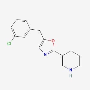 molecular formula C15H17ClN2O B3034466 5-(3-Chlorobenzyl)-2-(piperidin-3-yl)oxazole CAS No. 1785762-54-0