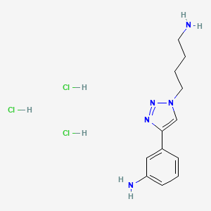 molecular formula C12H20Cl3N5 B3034467 3-(1-(4-Aminobutyl)-1H-1,2,3-triazol-4-yl)aniline trihydrochloride CAS No. 1788044-10-9