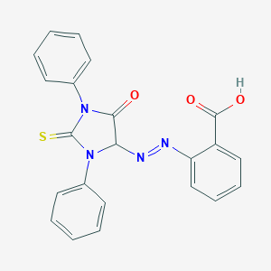 molecular formula C22H16N4O3S B303447 2-[(5-Oxo-1,3-diphenyl-2-thioxo-4-imidazolidinyl)diazenyl]benzoic acid 