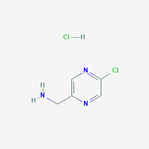molecular formula C5H7Cl2N3 B3034474 (5-Chloropyrazin-2-YL)methanamine hydrochloride CAS No. 1794737-26-0