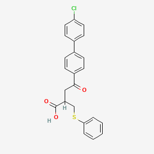 molecular formula C23H19ClO3S B3034476 (S)-4-(4'-Chloro-[1,1'-biphenyl]-4-yl)-4-oxo-2-((phenylthio)methyl)butanoic acid CAS No. 179545-76-7