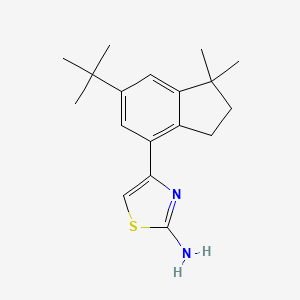 molecular formula C18H24N2S B3034477 4-(6-tert-butyl-1,1-dimethyl-2,3-dihydro-1H-inden-4-yl)-1,3-thiazol-2-amine CAS No. 1796963-99-9