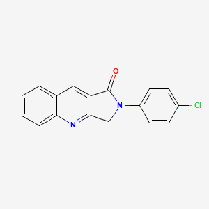 molecular formula C17H11ClN2O B3034484 2-(4-chlorophenyl)-2,3-dihydro-1H-pyrrolo[3,4-b]quinolin-1-one CAS No. 180161-75-5