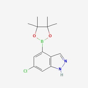 molecular formula C13H16BClN2O2 B3034485 6-Chloro-4-(4,4,5,5-tetramethyl-1,3,2-dioxaborolan-2-yl)-1H-indazole CAS No. 1802433-98-2