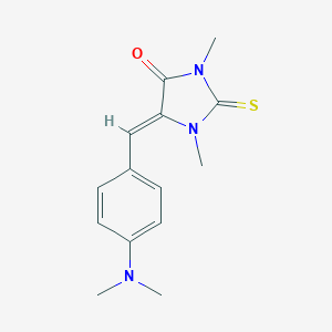 molecular formula C14H17N3OS B303449 5-[4-(Dimethylamino)benzylidene]-1,3-dimethyl-2-thioxo-4-imidazolidinone 