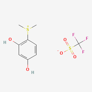 molecular formula C9H11F3O5S2 B3034498 二甲基-2,4-二羟基苯基磺鎓三氟甲磺酸盐 CAS No. 180787-54-6