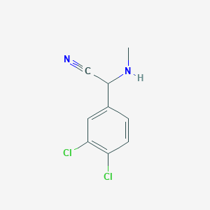molecular formula C9H8Cl2N2 B3034504 2-(3,4-Dichlorophenyl)-2-(methylamino)acetonitrile CAS No. 181640-85-7