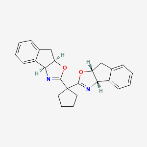 molecular formula C25H24N2O2 B3034512 (3aS,3a'S,8aR,8a'R)-2,2'-(Cyclopentane-1,1-diyl)bis(8,8a-dihydro-3aH-indeno[1,2-d]oxazole) CAS No. 182122-12-9