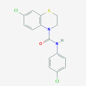 7-chloro-N-(4-chlorophenyl)-2,3-dihydro-4H-1,4-benzothiazine-4-carboxamide