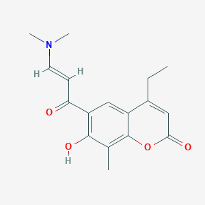 molecular formula C17H19NO4 B3034514 6-[3-(Dimethylamino)acryloyl]-4-ethyl-7-hydroxy-8-methyl-2H-chromen-2-one CAS No. 1821457-35-5