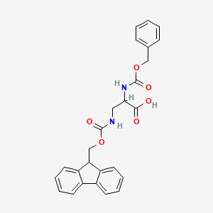 molecular formula C26H24N2O6 B3034517 3-((((9H-芴-9-基)甲氧基)羰基)氨基)-2-(((苄氧基)羰基)氨基)丙酸 CAS No. 1822422-91-2