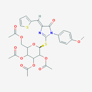 molecular formula C29H30N2O11S2 B303452 1-(4-methoxyphenyl)-5-oxo-4-(2-thienylmethylene)-4,5-dihydro-1H-imidazol-2-yl 2,3,4,6-tetra-O-acetyl-1-thiohexopyranoside 
