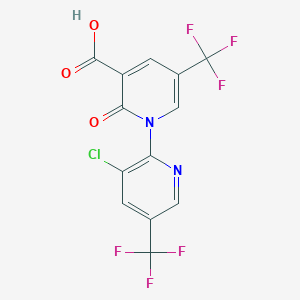 3'-chloro-2-oxo-5,5'-bis(trifluoromethyl)-2H-[1,2'-bipyridine]-3-carboxylic acid