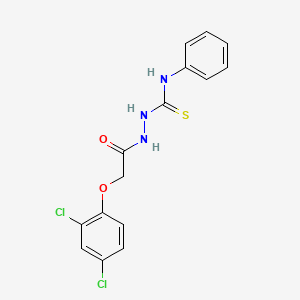 molecular formula C15H13Cl2N3O2S B3034521 2-[2-(2,4-二氯苯氧基)乙酰]-N-苯基-1-肼基氨基甲酰硫代酰胺 CAS No. 18233-37-9