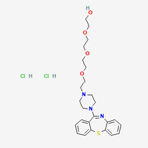 molecular formula C25H35Cl2N3O4S B3034529 2-(2-(2-(2-(4-(二苯并[b,f][1,4]噻吩-11-基)哌嗪-1-基)乙氧基)乙氧基)乙氧基)乙醇二盐酸盐 CAS No. 1825392-15-1