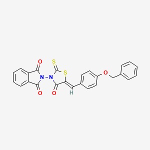 2-[(5Z)-4-oxo-5-[(4-phenylmethoxyphenyl)methylidene]-2-sulfanylidene-1,3-thiazolidin-3-yl]isoindole-1,3-dione