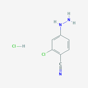 molecular formula C7H7Cl2N3 B3034533 2-Chloro-4-hydrazinylbenzonitrile hydrochloride CAS No. 184163-39-1