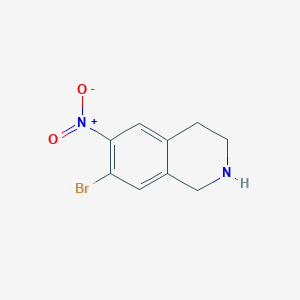 molecular formula C9H9BrN2O2 B3034541 7-溴-6-硝基-1,2,3,4-四氢异喹啉 CAS No. 186390-62-5