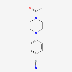 molecular formula C13H15N3O B3034543 4-(4-乙酰-1-哌嗪基)苯甲腈 CAS No. 186650-90-8