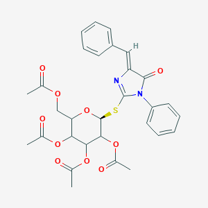 molecular formula C30H30N2O10S B303455 4-benzylidene-5-oxo-1-phenyl-4,5-dihydro-1H-imidazol-2-yl 2,3,4,6-tetra-O-acetyl-1-thiohexopyranoside 