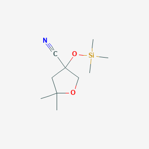 molecular formula C10H19NO2Si B3034552 5,5-Dimethyl-3-((trimethylsilyl)oxy)tetrahydrofuran-3-carbonitrile CAS No. 1884203-55-7
