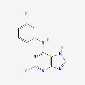 2-chloro-N-(3-chlorophenyl)-9H-purin-6-amine