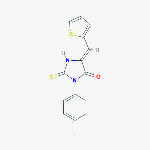 molecular formula C15H12N2OS2 B303457 3-(4-Methylphenyl)-5-(2-thienylmethylene)-2-thioxo-4-imidazolidinone 