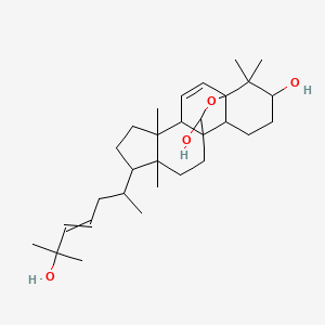 molecular formula C30H48O4 B3034570 8-(6-Hydroxy-6-methylhept-4-en-2-yl)-5,9,17,17-tetramethyl-18-oxapentacyclo[10.5.2.01,13.04,12.05,9]nonadec-2-ene-16,19-diol CAS No. 191097-54-8