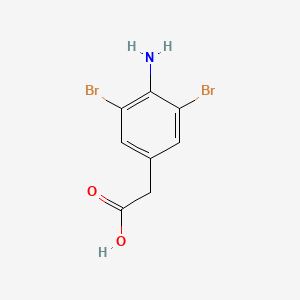 molecular formula C8H7Br2NO2 B3034573 (4-Amino-3,5-dibromophenyl)acetic acid CAS No. 191869-08-6