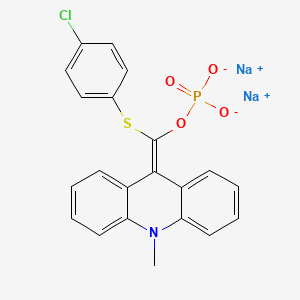 Sodium ((4-chlorophenyl)thio)(10-methylacridin-9(10H)-ylidene)methyl phosphate